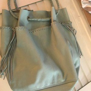 NEW!! FREE PEOPLE Leather Slouchy Tote